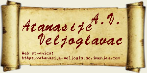 Atanasije Veljoglavac vizit kartica